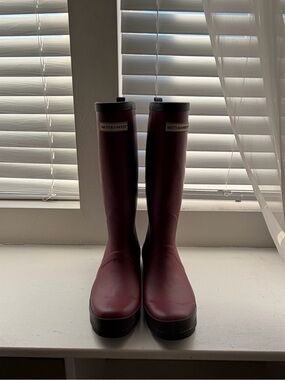 Smith & Hawken Burgundy Knee-High Rain Boots